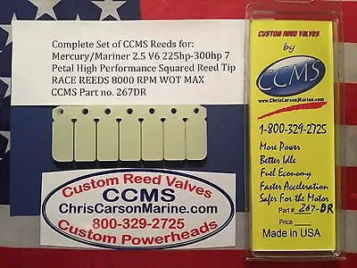 CCMS Mercury/Mariner Racing Outboard Reed Valve 2.5 260-300hp 7 Petal PN. 267DR • $135