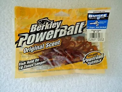   NIP   Berkley Power Bait 4  Bungee Twin Tail Grub Pumpkinseed 8 Count  • $15.99