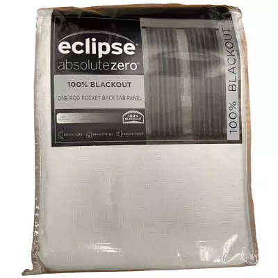 Eclipse Nora Solid White Blackout Thermal Window Panel 95 In • $18.99