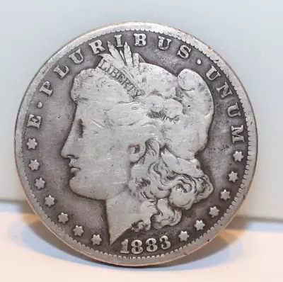 1883 CC US Morgan Silver Key Date VG/F (CleanedScratches) • $115.50