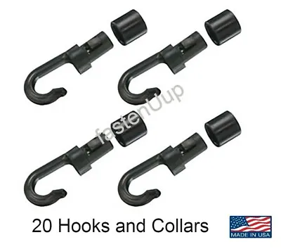 20 Pcs Bungee Shock Cord Hook For 1/4 Inch And 3/16 Inch Rope Terminal Ends T... • $15.19