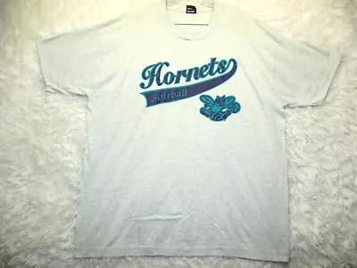 Hornets Softball Shirt Adult Size 2XL XXL Local Team Gray Sport T Shirt Tee • $4.47