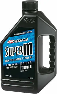 Maxima Racing Oil Super M 2-Stroke Motorcycle ATV Premix Oil | 1 Liter | 20901 • $25.31