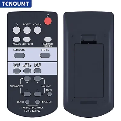 FSR66 ZJ78750 Remote Control For Yamaha Sound Bar YAS-103 ATS-1030 FSR71 • $18.99