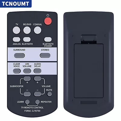 $20.67 • Buy FSR66 ZJ78750 Replace For Yamaha Sound Bar Remote Control YAS-103 ATS-1030 FSR71