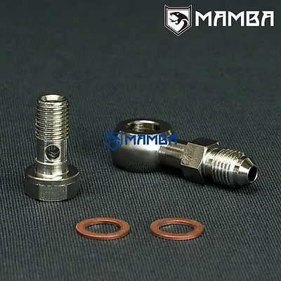 Banjo Bolt Kit 4AN To M10x1.25 Turbo Oil Feed For Greddy T78 T88 T88H 33D 34D • $16.73