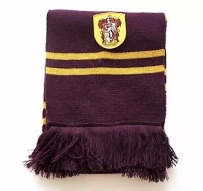 Harry Potter Gryffindor Scarf Thick Soft And Warm Costume Cosplay Red Frill Edge • $11.99