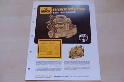 214809) Mack Truck - Maxidyne Diesel - Brochure 03/1974 • $10.60