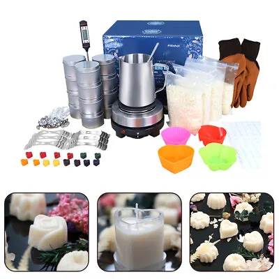 £49.39 • Buy Candle Making Kit Electric Wax Melter Soy Wax Pitcher Thermometer Candle Mould
