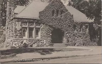 Postcard Taylor Library Milford CT  • $17.03