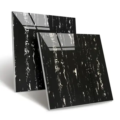 Marble Tiles Black 600x600 Tunisie Polished Porcelain Stone Building Materials H • $164.99