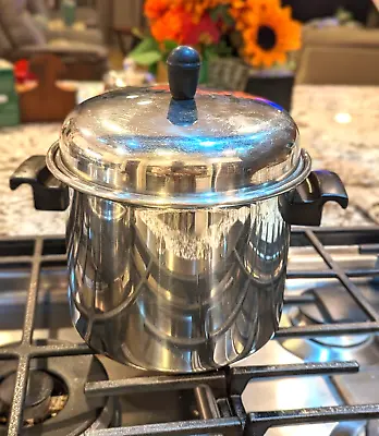 VTG PERMANENT High Thermal 4Qt 18-8 Stainless Steel Covered Stock Pot With Lid • $26.40