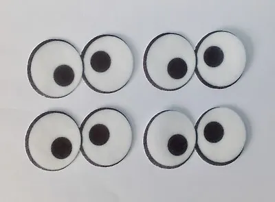 15 Pre Cut Cookie Eyes Edible Cupcake Wafer Paper Toppers • £1.50