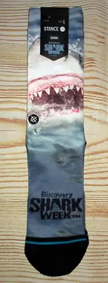 Mens Stance Casual Shark Crew Socks Size L ( 9/13) • $19.90