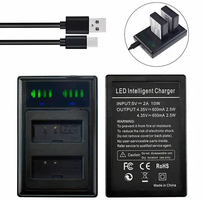 LP-E10 Battery USB LED Charger Slim For Canon EOS 1500D 1300D 1200D 1100D 3000D • $10.22