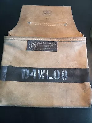 Rooster Suede Leather Carpenters Apron R-422 Vintage Tool Nail Pouch Belt • $12.49