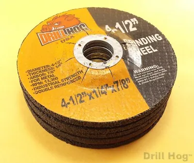 4-1/2  Grinding Wheel 4.5  Grinding Disc 4-1/2  Metal Steel 5 Pack Drill Hog®  • $18.99