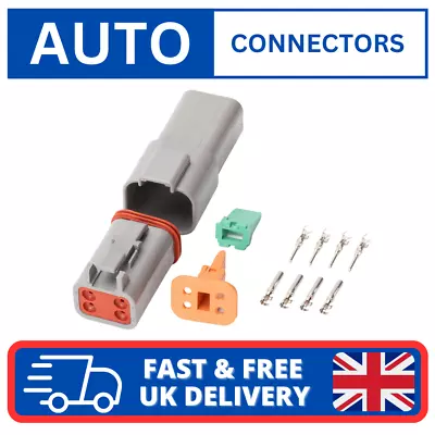 4 Way / 4 Pin Fits Deutsch DT Series Complete Automotive Connector Kit - DT04-4P • £6.99