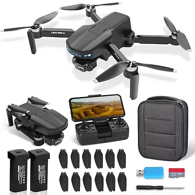 Drones With Camera 4k 3-Axis Gimbal RC Quadcopter 5G WiFi FPV W/ 2 Batteries Bag • $239.98