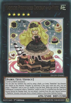 Yugioh! Madolche Puddingcess Chocolat-a-la-Mode - DUOV-EN082 - Ultra Rare - 1st  • $2.81