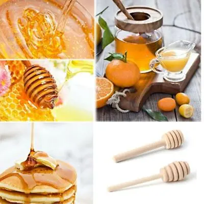 $1.35 • Buy 1* Wooden Honey Dipper Stick Wooden Honey Serving Spoon Long Syrup Honey Server 