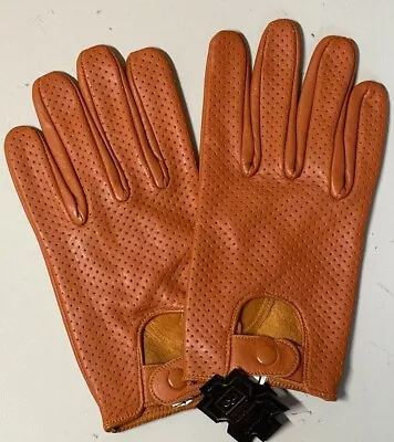 Men's Perforated Summer Driving Motorcycle Leather Gloves • $10.99