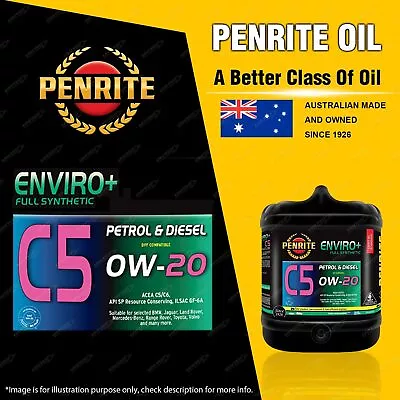 Penrite Full Synthetic Enviro+ C5 0W-20 Engine Oil 20L DPF Compatible • $312.03