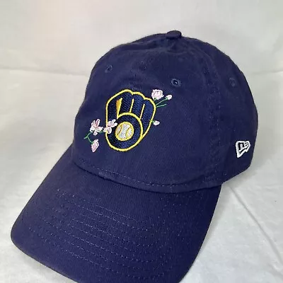 New Era 9Twenty Milwaukee Brewers Spring Training Blossom Strapback Cap Hat Blue • $13.49