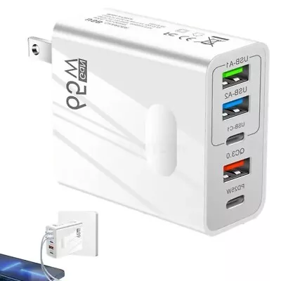 65W Fast Charging 5 Port USB-C QC 3.0 PD Wall Charger Power Adapter For Phone • $5.99