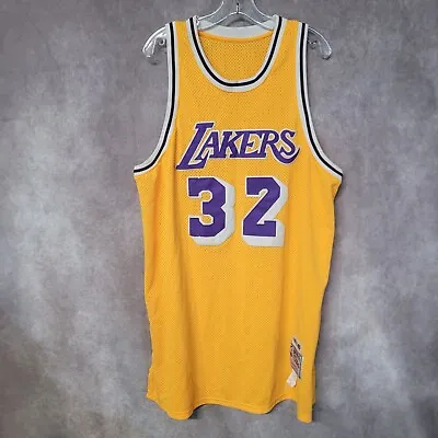 Vintage Mitchell Ness Los Angeles Lakers Magic Johnson 32 Jersey Mens 56 3XL USA • $99.99