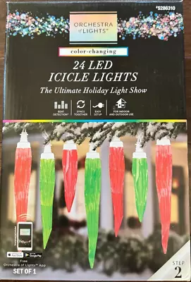 Gemmy Orchestra Of Lights Multi-Function Color-Changing 24 LED Icicle • $79.99