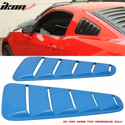 Fits 10-14 Ford Mustang OE Style Side Quarter Window Louvers Painted Blue #CI • $118.99