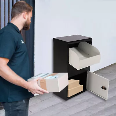 Package Delivery Box Mail Parcel Drop Container Mailbox Lockable Storage W/ 2Key • $119.70