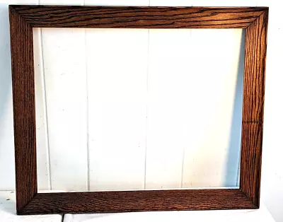 Antique Vtg Mission Art & Crafts Adirondack Oak Frame Fits 20  By 16  • $95