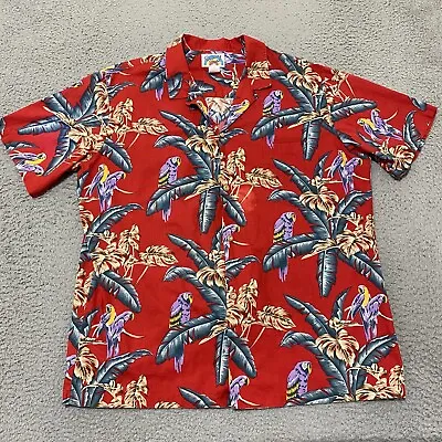 VTG Paradise Found Hawaiian Shirt Men 2XL Tropical Parrot Magnum PI Tom Selleck • $21.92
