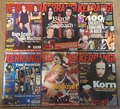 Kerrang Rock Music Magazine Lot Of 6 1999-2000 Korn Slipknot Black Sabbath • $49.99