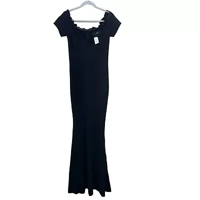 NWT Nicole Miller Collection  Size 8 Evening Floor Length Black Dress Gown NEW • $29.45