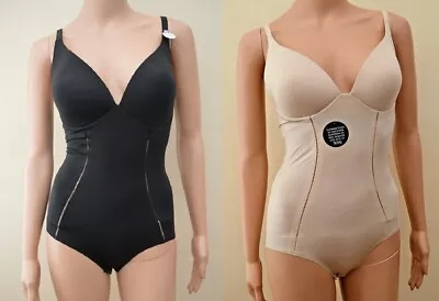 New M&S Collection Invisible Shaping Smoothlines Almond Or Black Body Sz 32 D E • £19.20