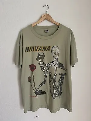 Vintage 90s Nirvana Incesticide Shirt Kurt Cobain Original 1993 Single Stitch XL • $750
