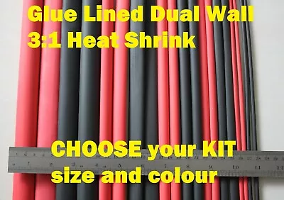 Kits Fr $15.50  WATERPROOF Adhesive Dual Wall Glue Lined Heat Shrink Tube Joiner • $19.50