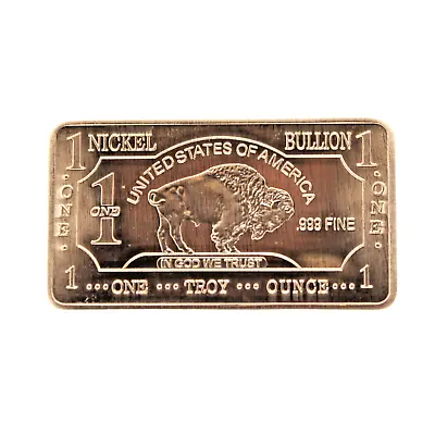 1 TROY OUNCE/OZ .999 Pure Metal Buffalo Nickel Bar Gold Silver American Precious • $11.49