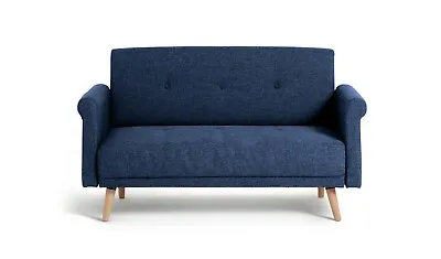 Habitat Evie Fabric 2 Seater Sofa In A Box - Navy Blue • £249.99