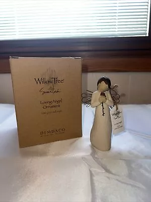 Willow Tree Loving Angel Holding Rose Susan Lordi 2002 Ornament New In Box • $8