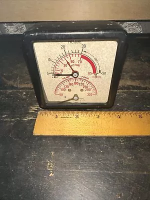 Vintage Pressure & Temperature Gauge. Jas P. Marsh Corp. Steampunk • $27.72