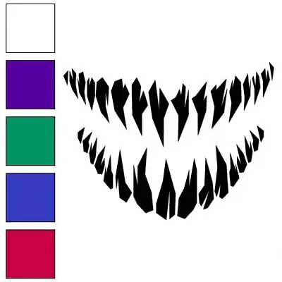 Monster Smile Teeth Vinyl Decal Sticker Multiple Colors & Sizes #7196 • $7.95