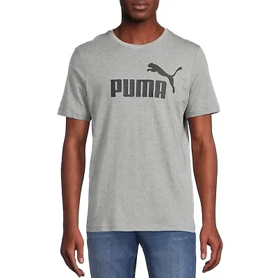 PUMA Men's Gray Essential Logo Tee Shirt Size Large • $13.59