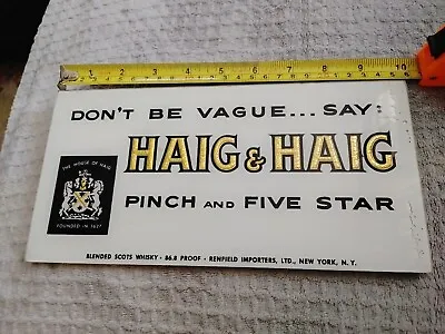 £28.04 • Buy Vintage Haig & Haig Whisky Reverse Painted Glass Sign