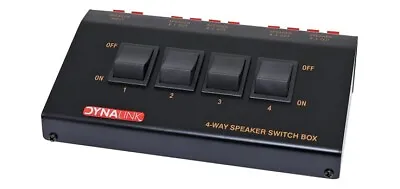 Dynalink 4 Way Speaker Switch Box /Stereo Speaker Selector • $37