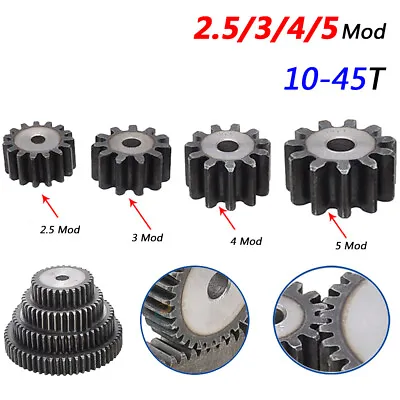 2.5345 Mod Spur Gears Flat C45 Steel Gears Motor Gears Rough Gears 10T To 45T • $62.69