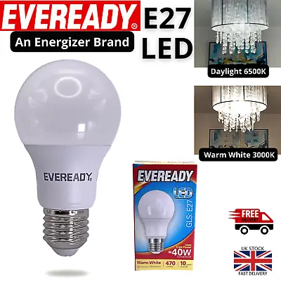 E27 LED Bulb 40W 60W 100W ES Screw Light Bulbs Daylight Warm Lamp GLS Globe • £0.99